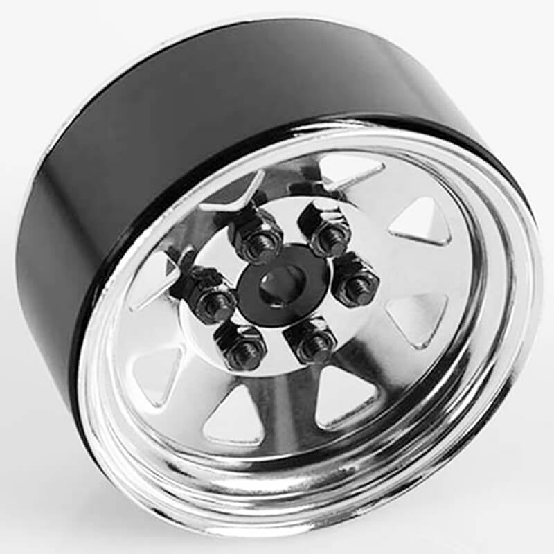 RC4WD 6 LUG WAGON 1.9" STEEL STAMPED BEADLOCK WHEELS (CHROME)