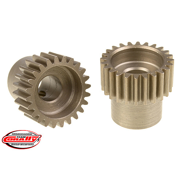 CORALLY 48 DP PINION SHORT HARDENED STEEL 24 TEETH 5MM