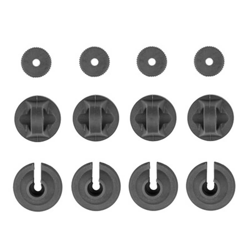 TEAM ASSOCIATED RB10 RETRO SHOCK SPRING CUPS/CAPS, GREY