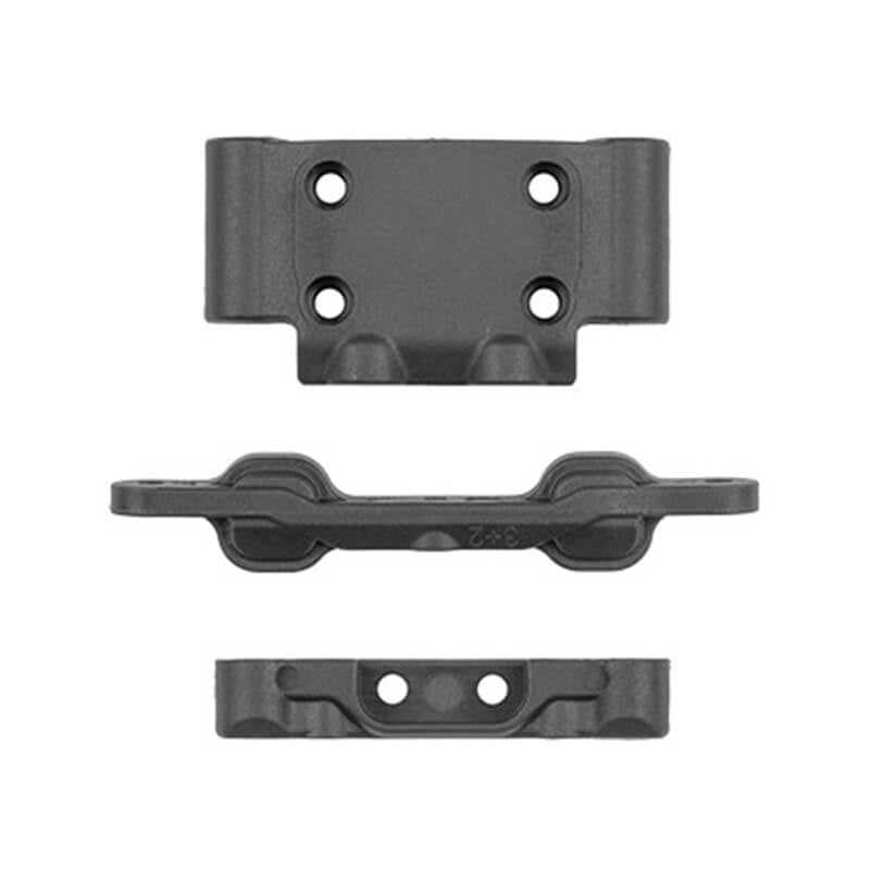TEAM ASSOCIATED RB10 RETRO ARM MOUNTS/BULKHEAD, GREY