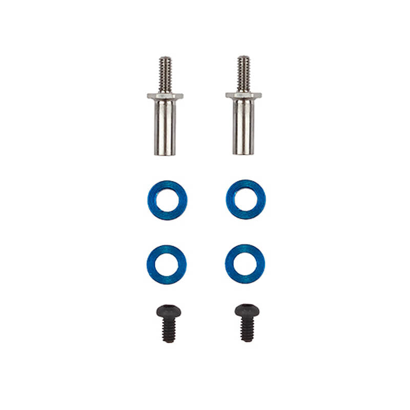 TEAM ASSOCIATED RC28R FT ADJ. FRONT AXLES, TITANIUM