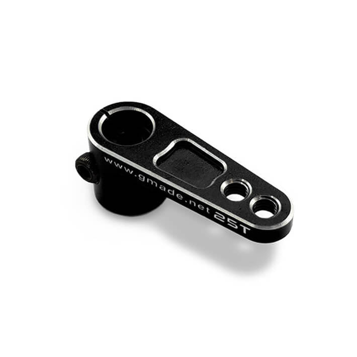 GMADE ALUMINUM OFFSET CLAMPING SERVO ARM (BLACK) (25T)