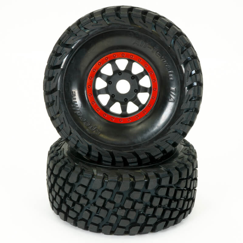 FTX DR8 WHEEL/TYRE PAIR (RED)