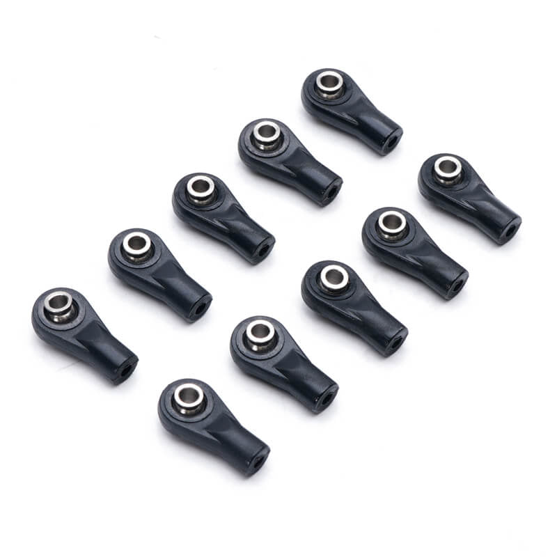 FASTRAX STRAIGHT NYLON ROD ENDS 20X10MM M3 SCREW (10PCS)