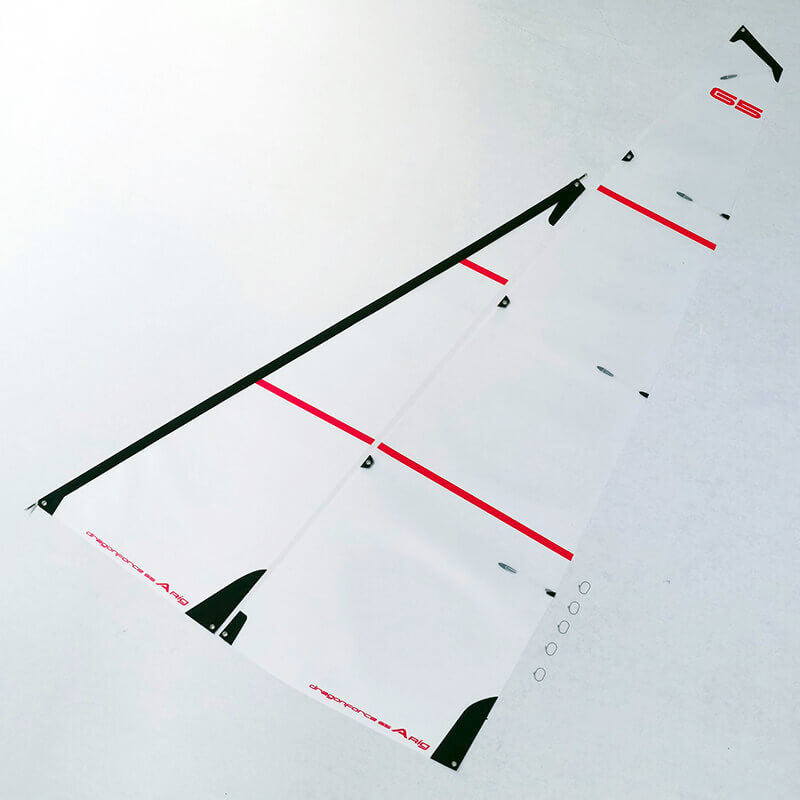 JOYSWAY DF65V6-V8 A SAIL SET 50 MICRON MYLAR, ROUND TUBE PAC