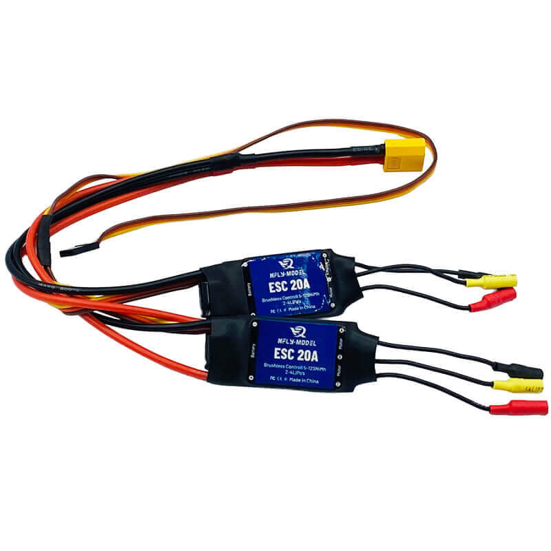 XFLY 20A BRUSHLESS ESC X 2 (XT60 PLUG) WITH 60MM LEAD