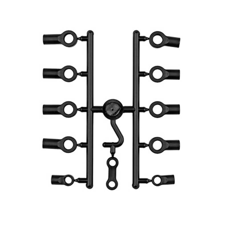 TEAM ASSOCIATED RC10 SHOCK ROD END SET BLACK