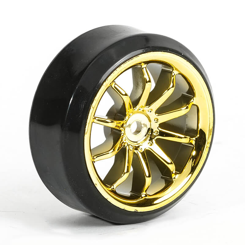 Fastrax 1/10th Street Wheel/ Drift Tyres 10-Spoke Gold