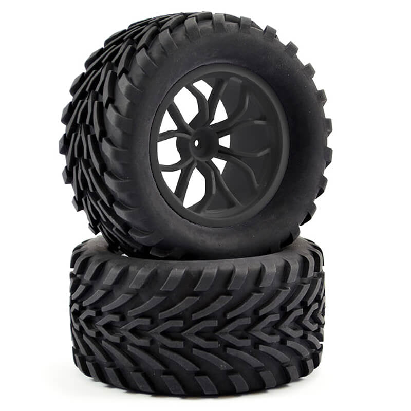 FASTRAX 1/10 MEGA-V TRUCK TYRE MOUNTED ON 12-SPOKE (12mm HEX)