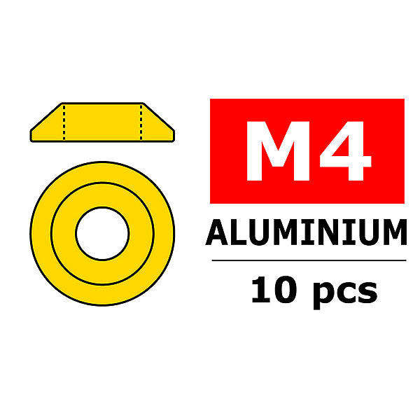 CORALLY ALUMINIUM WASHER FOR M4 BUTTON HEAD SCREWS O