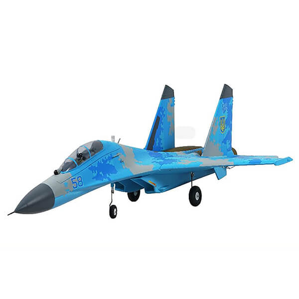 XFLY TWIN 50MM SU-27 EDF 750MM JET WITHOUT TX/RX/BATT - BLUE CAMO