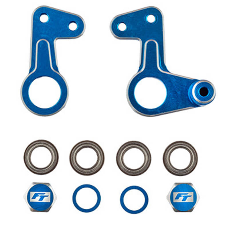 TEAM ASSOCIATED RC10 FT CNC BELLCRANK SET BLUE