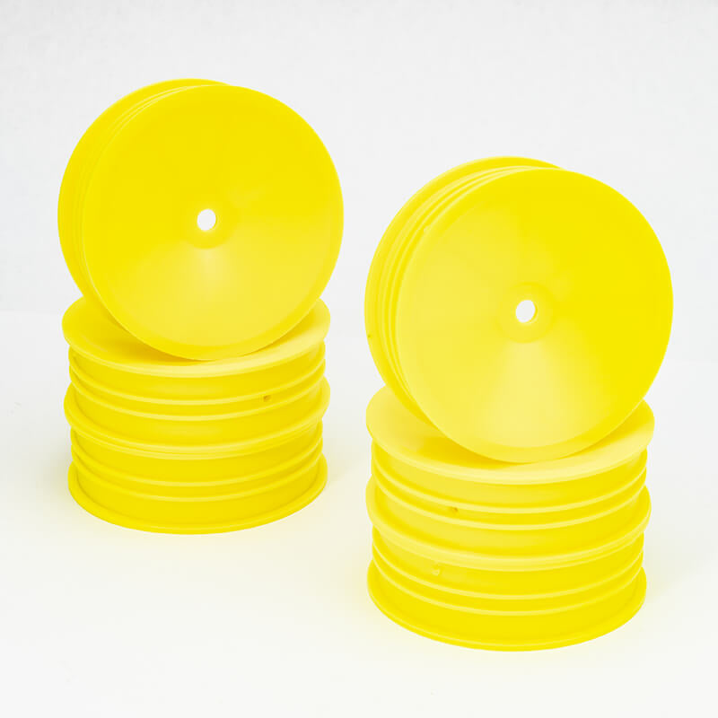 CENTRO 1/10 DISHED BUGGY FRONT 2WD SLIM FLEX WHEEL - 3 PAIRS (YELLOW)