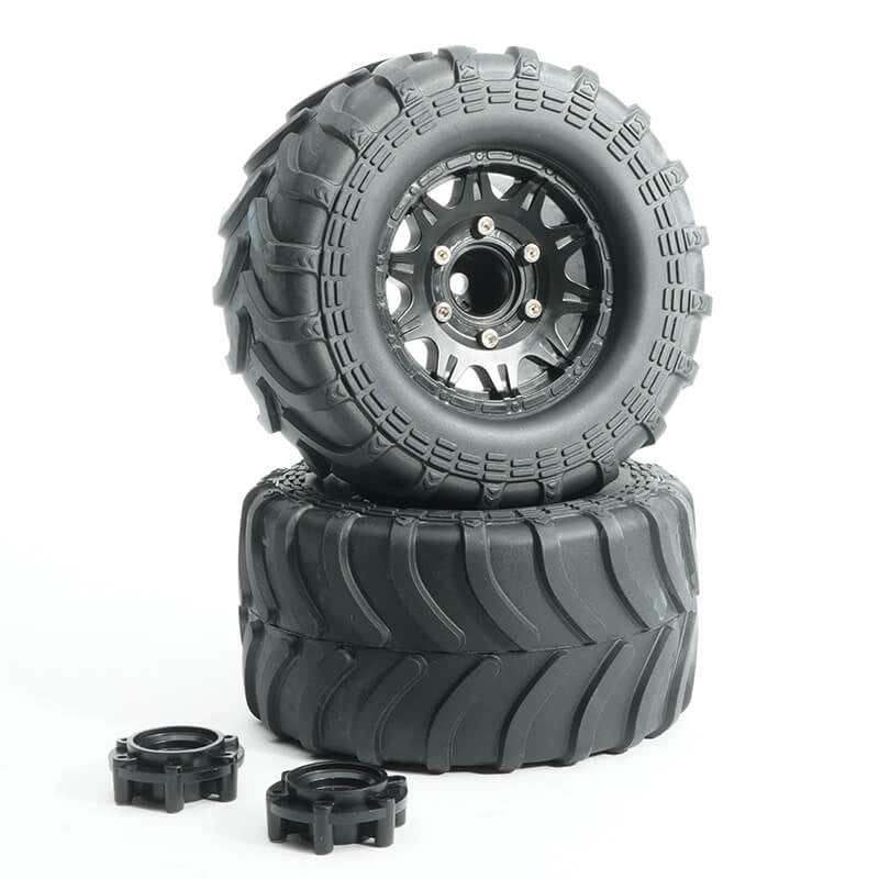 FASTRAX 1/10 WAVE TRUCK TYRE MOUNTED STAR-SPOKE (12mm HEX)
