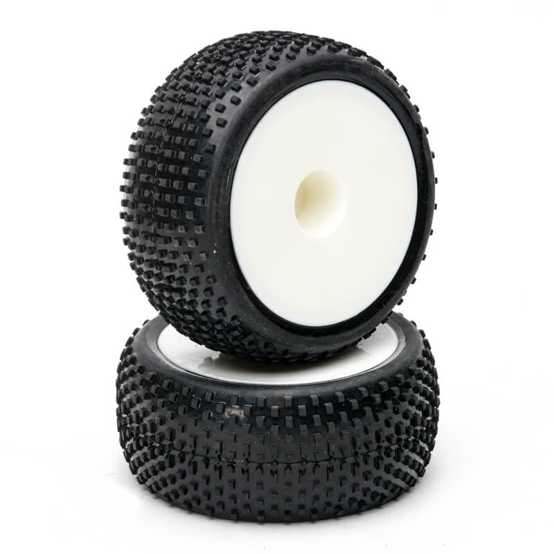 Fastrax 1/10th Mounted Buggy Tyres Lp 'Block' Rear