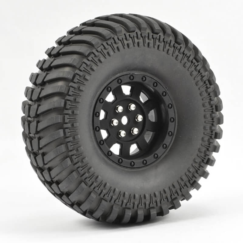 FASTRAX 1:10 CRAWLER PASO 1.9 MOUNTED SCALE WHEEL BLACK