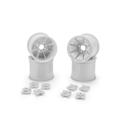 Pioneer - RC10T 2.2 Rear Wheel White + Adapter 4pc
