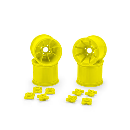 Pioneer - RC10T 2.2 Rear Wheel Ylw + Adapter 4pc