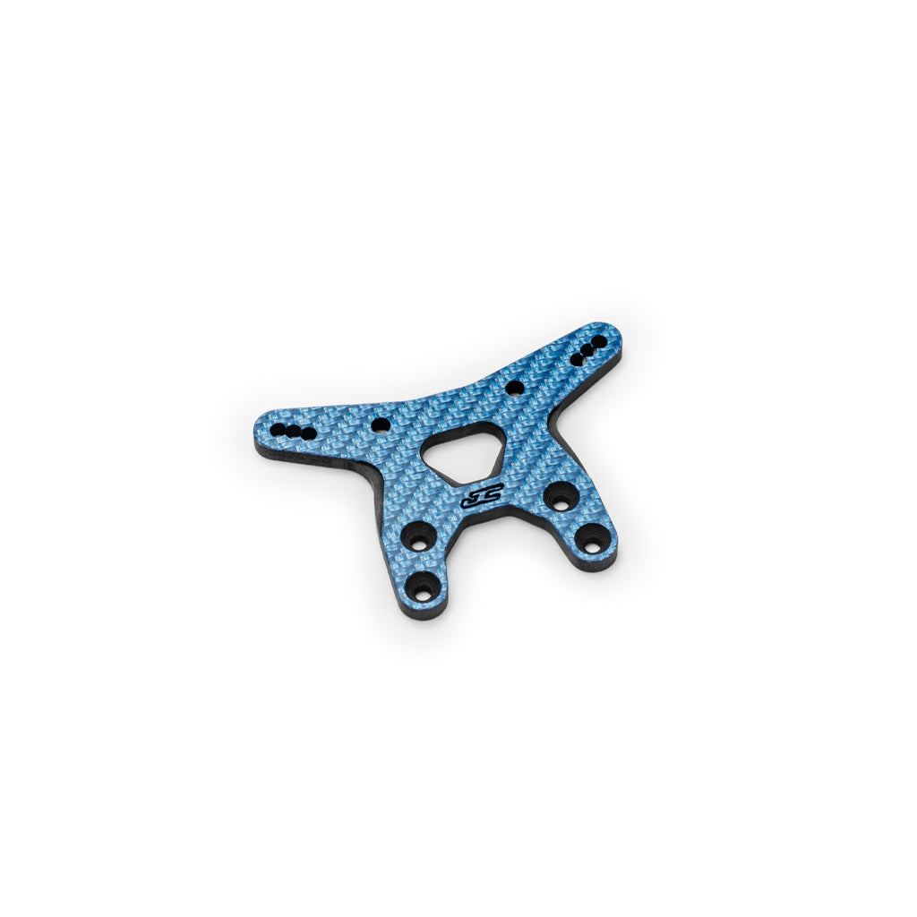 RC10B7.1 Carbon Fiber Front Shock Tower - Blue