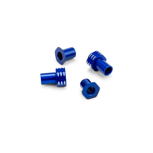 RC10B7.1 Alloy Caster Hat Bushings 0/3mm 4pcs Blue