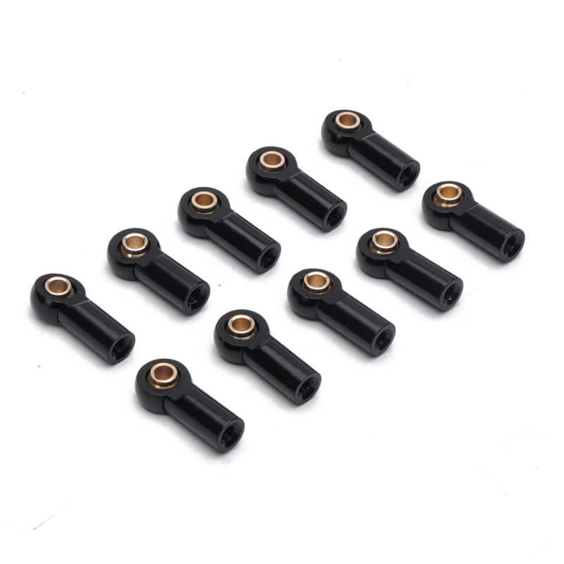 FASTRAX STRAIGHT ALUMINIUM ROD ENDS 19.5X6MM M3 SCREW (10PC)