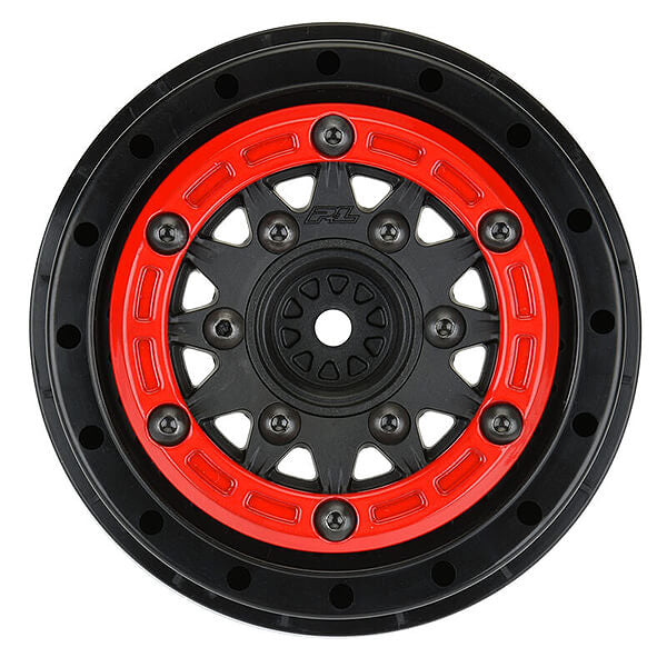 PROLINE RAID 2.2/3.0" RED/BLACK BEAD-LOC 6x30 HEX SC WHEELS