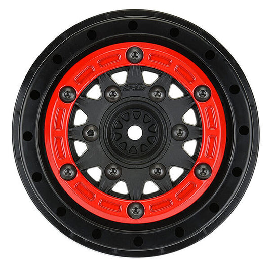 PROLINE RAID 2.2/3.0" RED/BLACK BEAD-LOC 6x30 HEX SC WHEELS