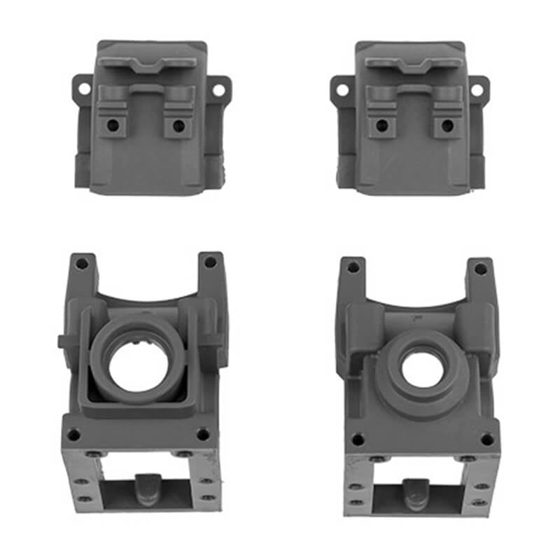 TEAM ASSOCIATED RIVAL MT10 FT FRONT & REAR GEARBOXES, GREY