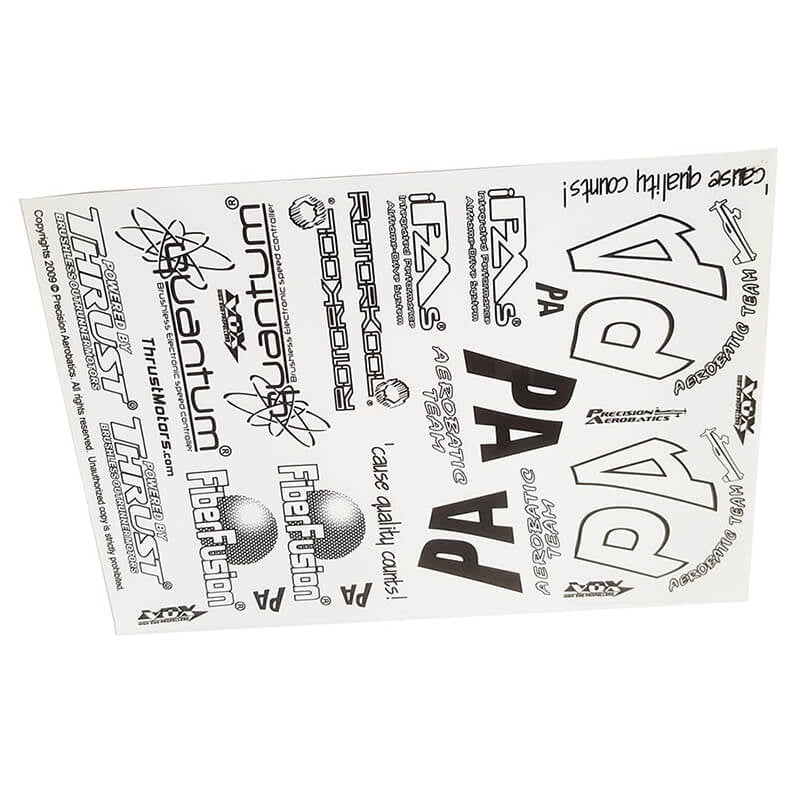 PRECISION AEROBATICS PA A4 STICKER SHEET