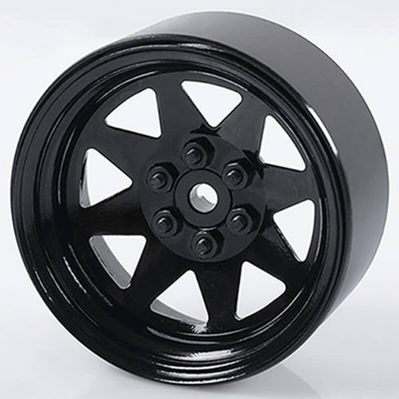RC4WD 6 LUG WAGON 2.2" STEEL STAMPED BEADLOCK WHEELS (BLACK)