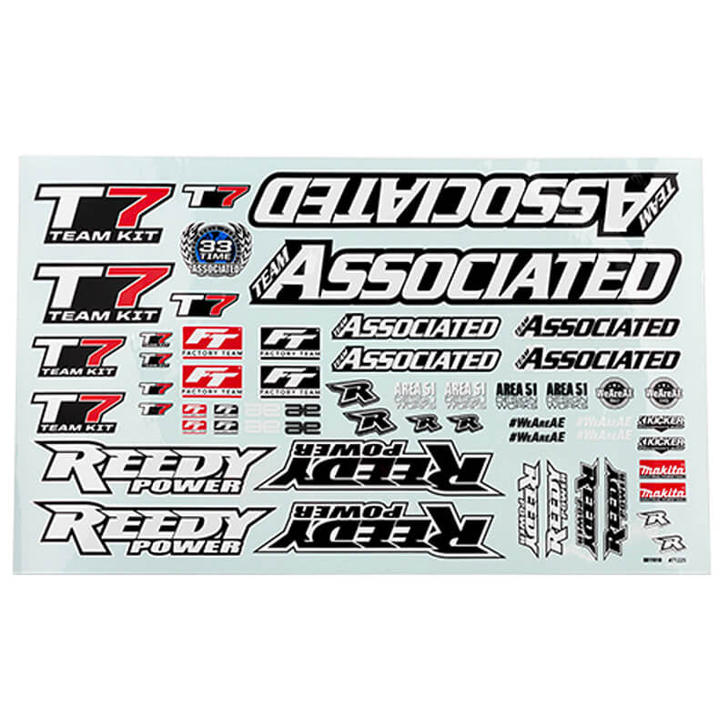 TEAM ASSOCIATED RC10T7 DECAL SHEET