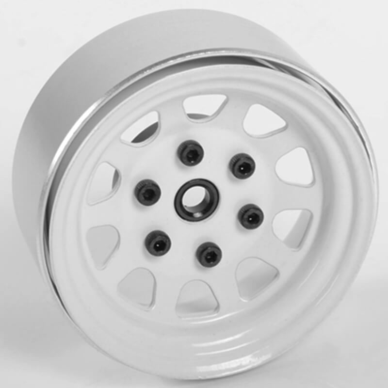 RC4WD STAMPED STEEL 1.7" BEADLOCK WAGON WHEELS (WHITE)