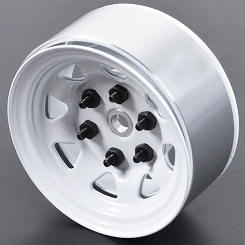 RC4WD STAMPED STEEL 1.55" STOCK WHITE BEADLOCK WHEELS