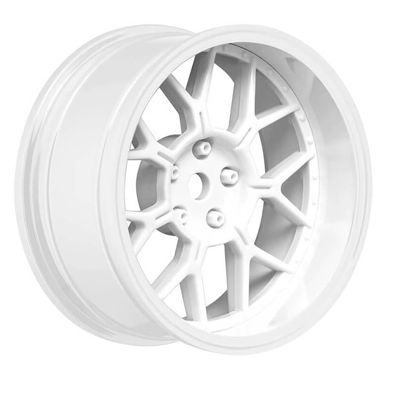 LOUISE RC 1/10 DRIFT 2,4,6,8MM OFFSET 14-SPOKE WHEELS GLOSS WHITE