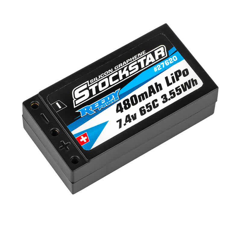 REEDY STOCKSTAR 480MAH 65C 7.4 V LIPO STICK BATTERY (FOR 1:28)