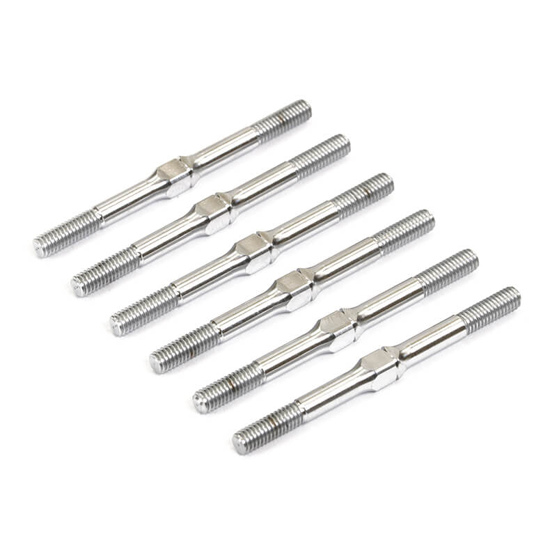 CENTRO RC10B7 TITANIUM TURNBUCKLE SET (6PC) - SILVER