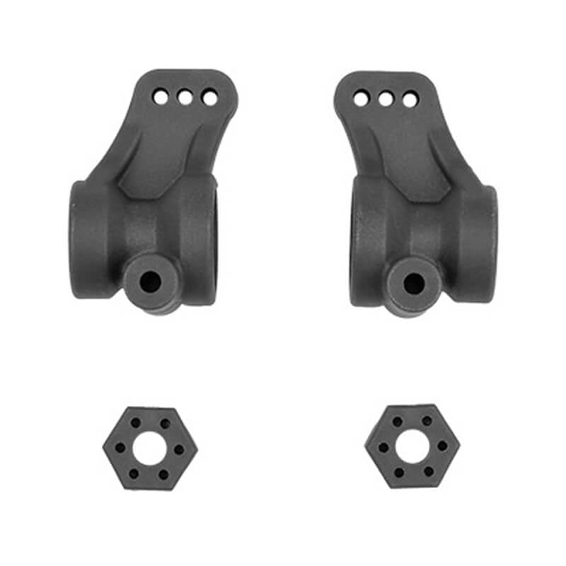 TEAM ASSOCIATED RB10 RETRO REAR HUBS/WHEEL HEXES, GREY