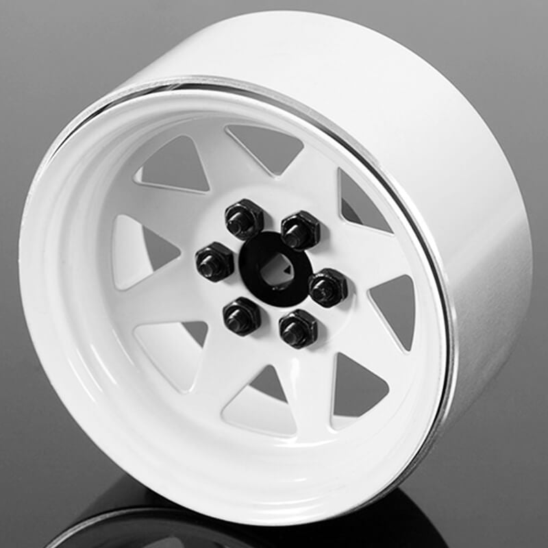 RC4WD 6 LUG WAGON 2.2" STEEL STAMPED BEADLOCK WHEELS (WHITE)