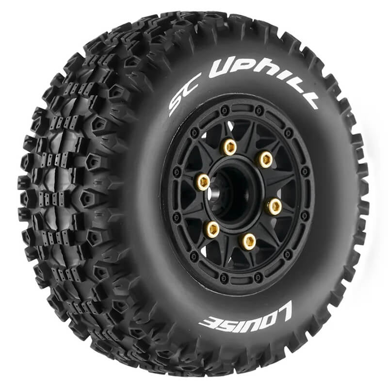 LOUISE RC SC-UPHILL 1/10 FR SOFT BLACK 12,14,17mm REMOVABL
