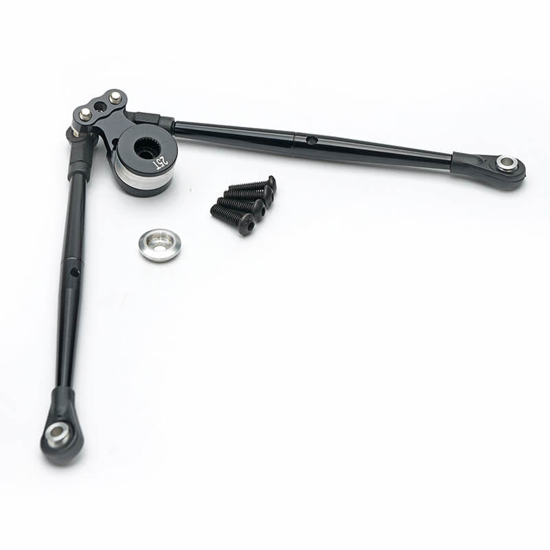 FASTRAX TAMIYA DT03 ALUMINIUM 25T SERVO SAVER SET - BLACK