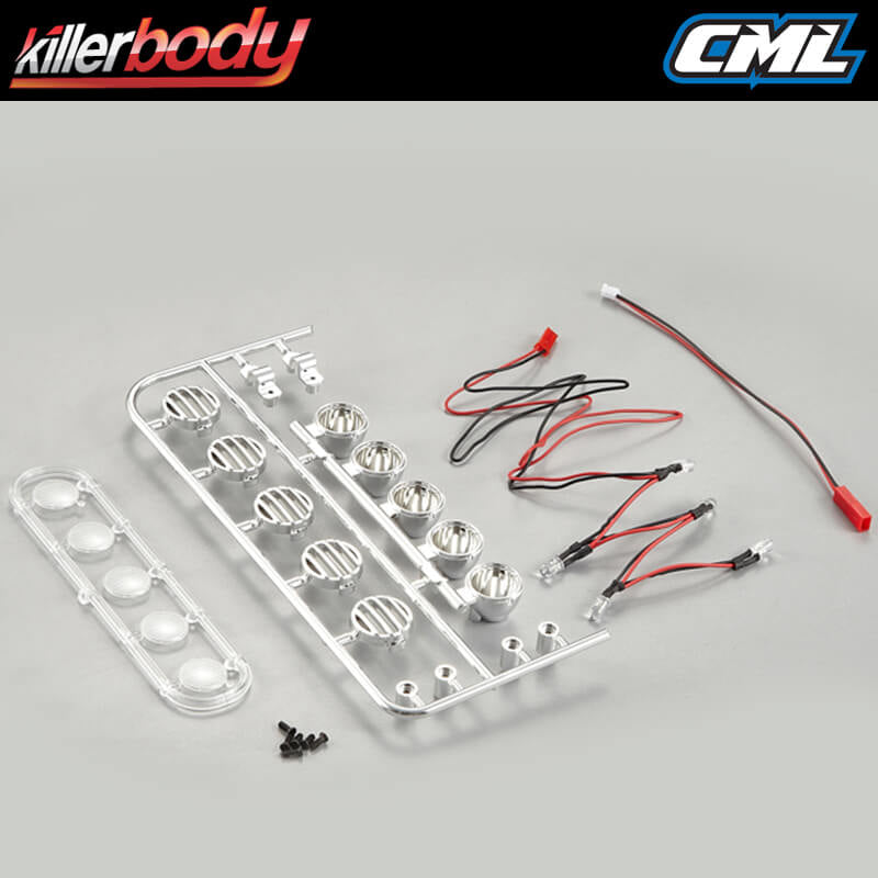 KILLERBODY CHROME SPOT LIGHTS W/LED UNIT SET (5)
