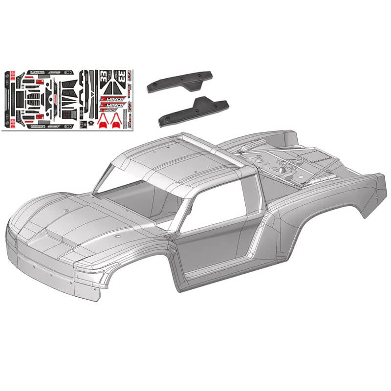 CORALLY POLYCARBONATE BODY SHIROI CLEAR CUT + DECALS 1 PC