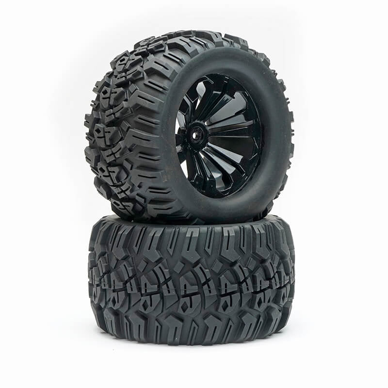FASTRAX 1/10 MIMIC TRUCK TYRE MOUNTED SPLIT-SPOKE (12mm HEX)
