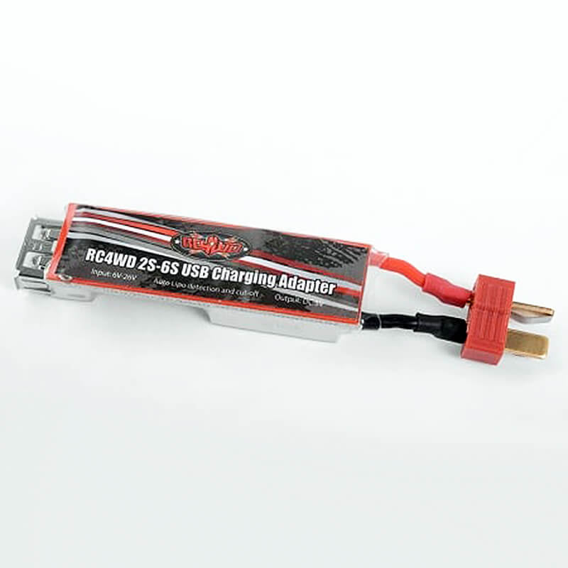 RC4WD 2S-6S USB CHARGING ADAPTER W/"T" STYLE PLUG