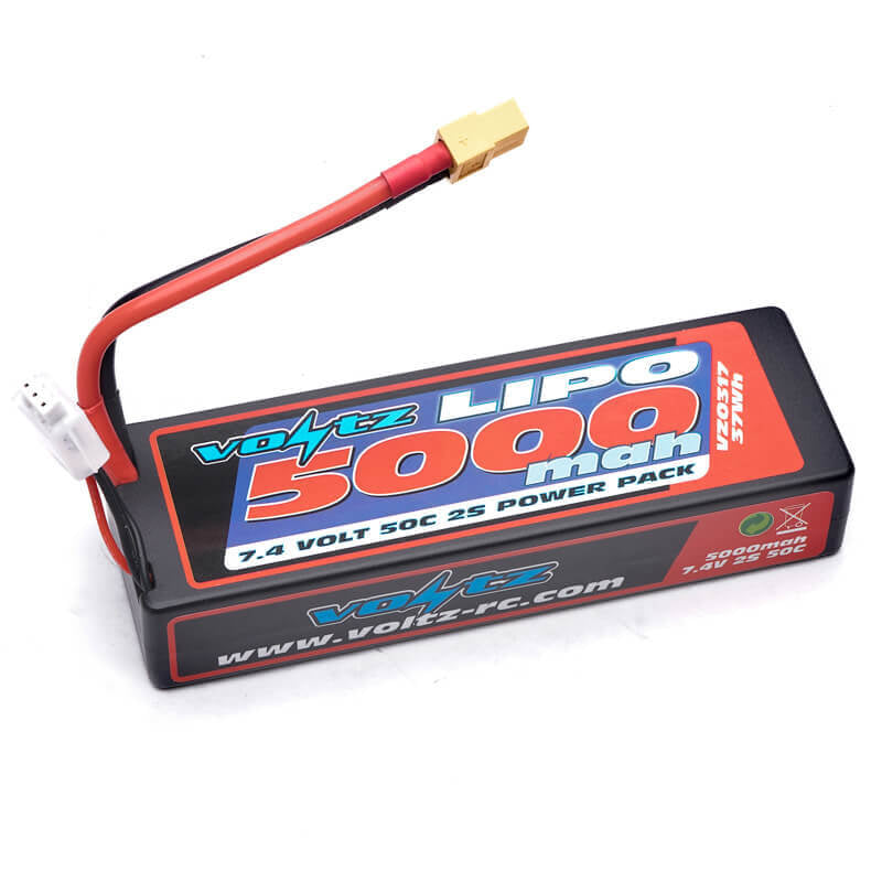 VOLTZ 5000mah 2S 7.4V 50C HARD CASE STICK BATTERY XT60