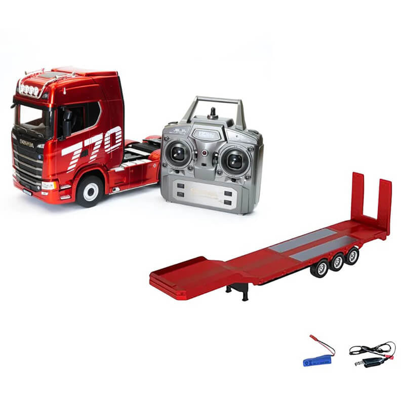 HUINA SCANIA 770S RC HAULAGE TRUCK & TRAILER SET RTR - RED