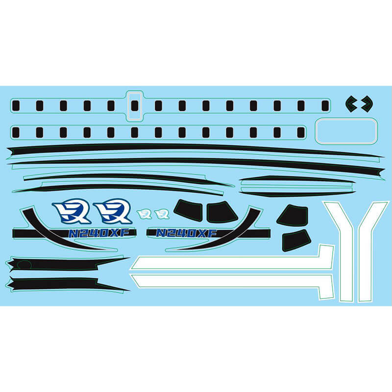 XFLY TWIN 40MM J-65 DECAL SHEET - BLUE