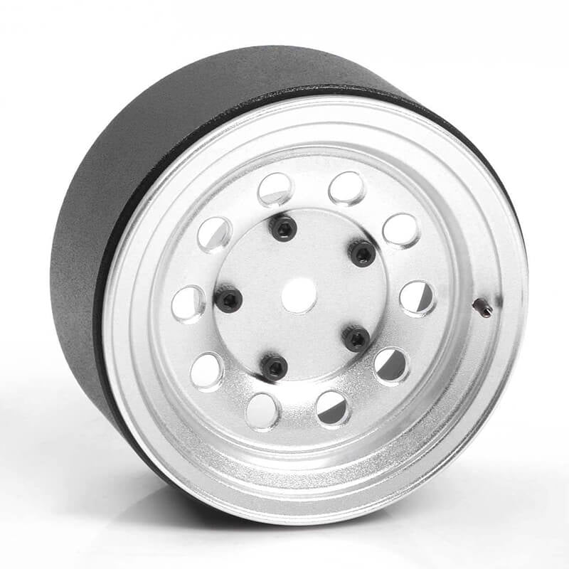 RC4WD BURATO 2.2" BEADLOCK WHEELS W/ CENTER CAPS (SILVER)