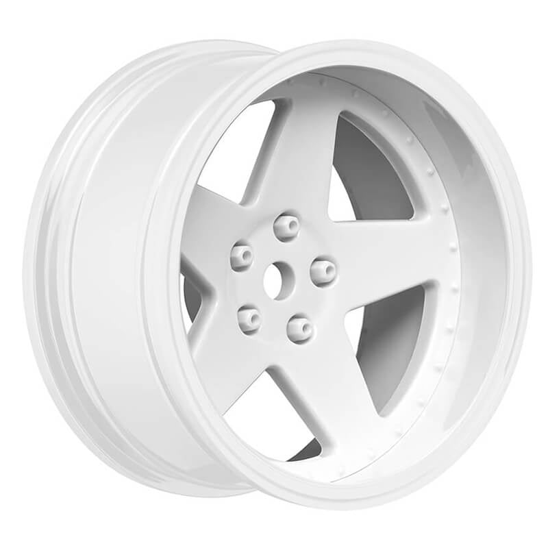 LOUISE RC 1/10 DRIFT 2,4,6,8MM OFFSET 5-SPOKE WHEELS GLOSS WHITE