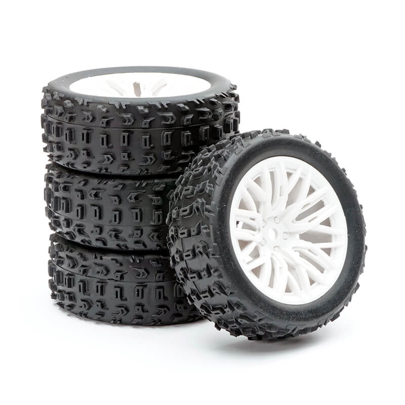 FASTRAX ARRMA GROM WHEEL/TYRE 1/18 SET (4PC)
